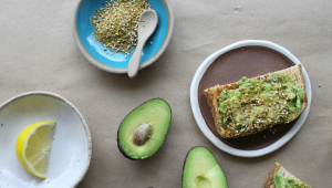 Table of Plenty Dukkah on smashed avocado