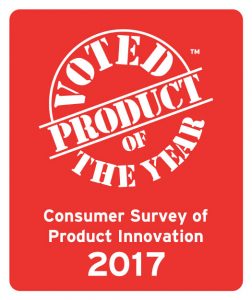 Voted Product of the Year. Consumer Survey of Product Innovation 2017