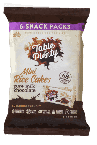 Milk Chocolate Mini Rice Cakes Snack Pack 84g