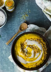 Tumeric Pumpkin Soup with Table of Plenty Dukkah - @rainbownourishments