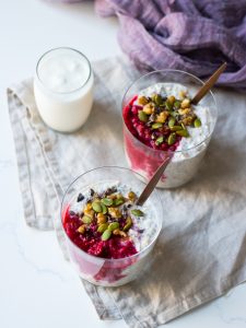 Raspberry Table of Plenty Kefir Overnight Oats