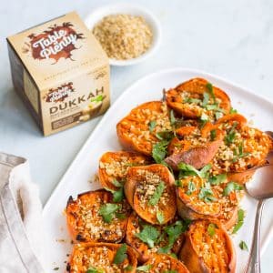 Smashed Sweet Potatoes with Dukkah
