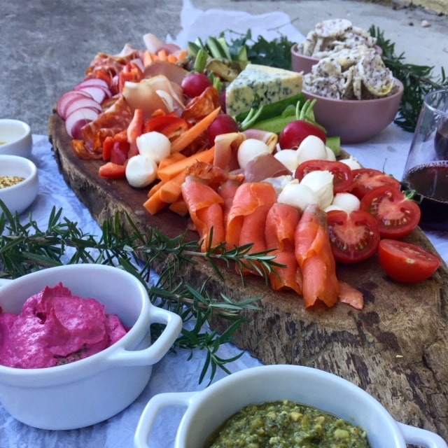 Table of Plenty Rice Cakes Platter