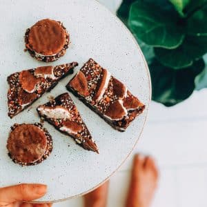 Table of Plenty Chocolate coated mini rice cakes Rocky road