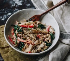 Miso Mushroom Pasta Table of Plenty Salad Sprinkles