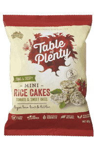 Table of Plenty Tomato & Sweet Basil Mini Rice Cakes 60g